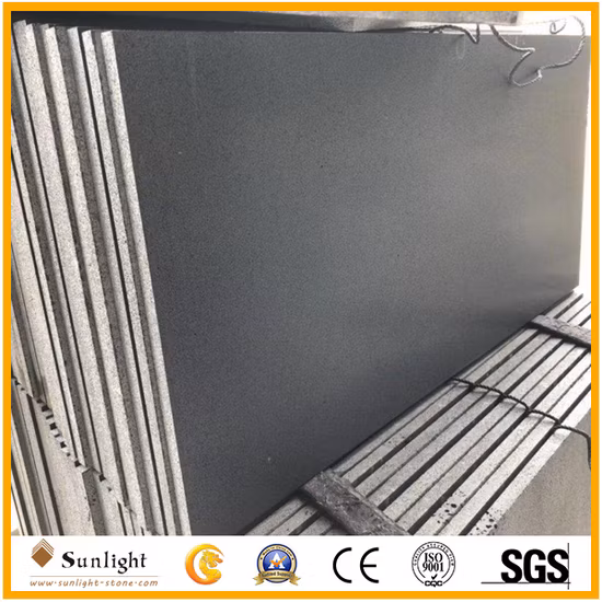 Черный базальт с матовой плиткой для тротуарной плитки